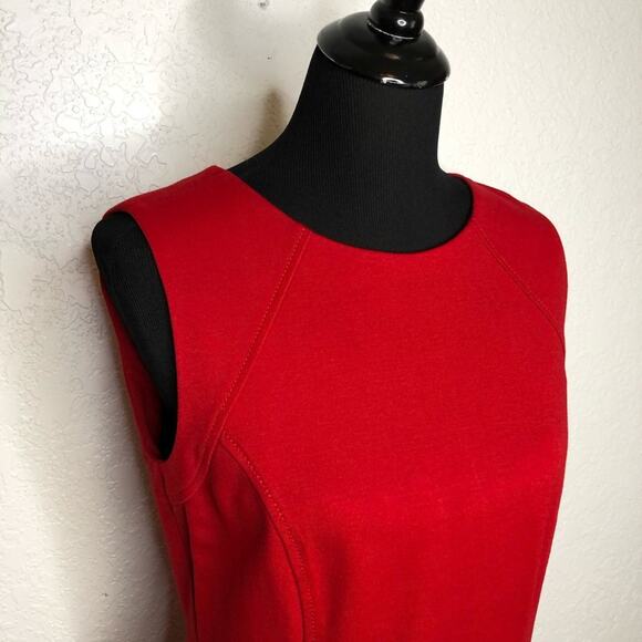 Talbots red sleeveless sheath dress size 6 NWT - Picture 2 of 14